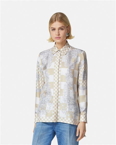 versace greek medusa clothing|medusa contrasto silk shirt.